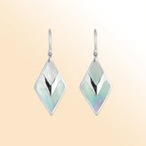 AE-1104-MOP Sterling Silver Fancy Earring With Mother Of Pearl Jewelry Bali Designs Inc